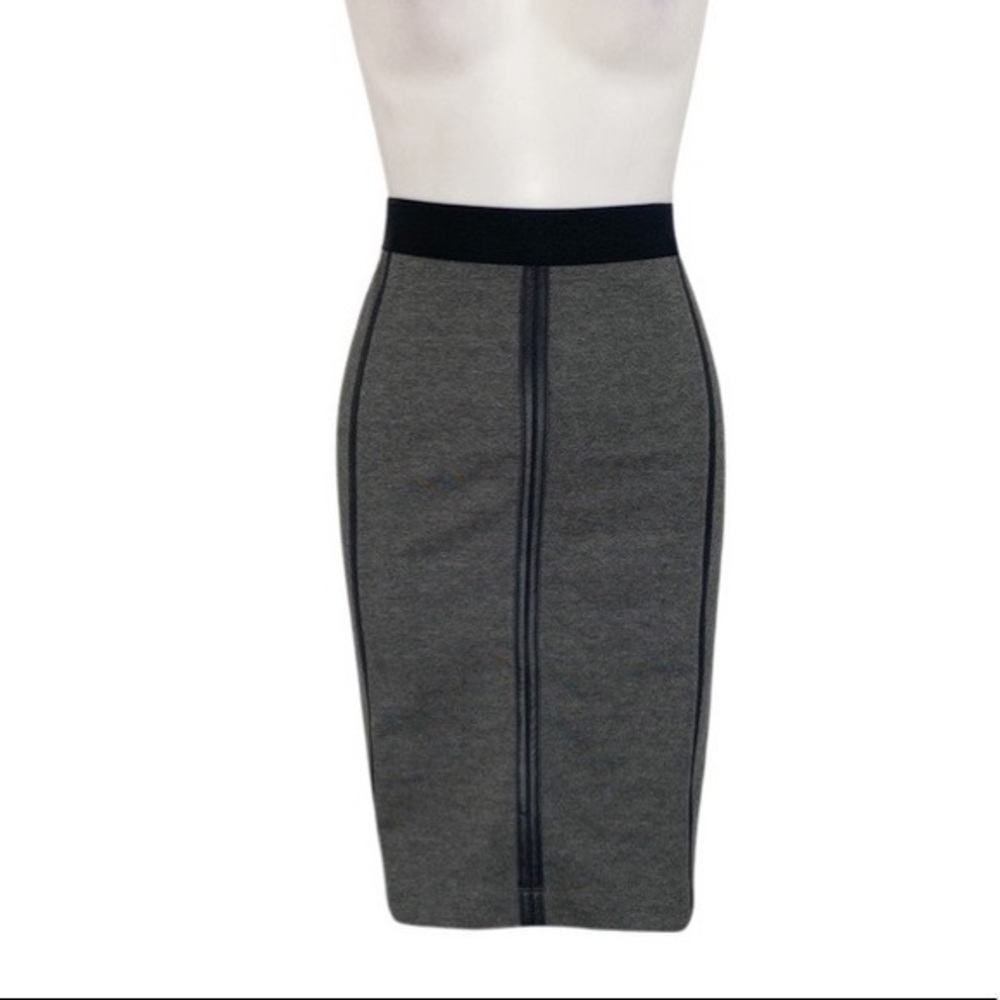 NWT BCBGMaxazria Ebony Heather Charcoal Pencil Skirt C.C3